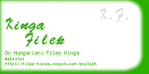 kinga filep business card